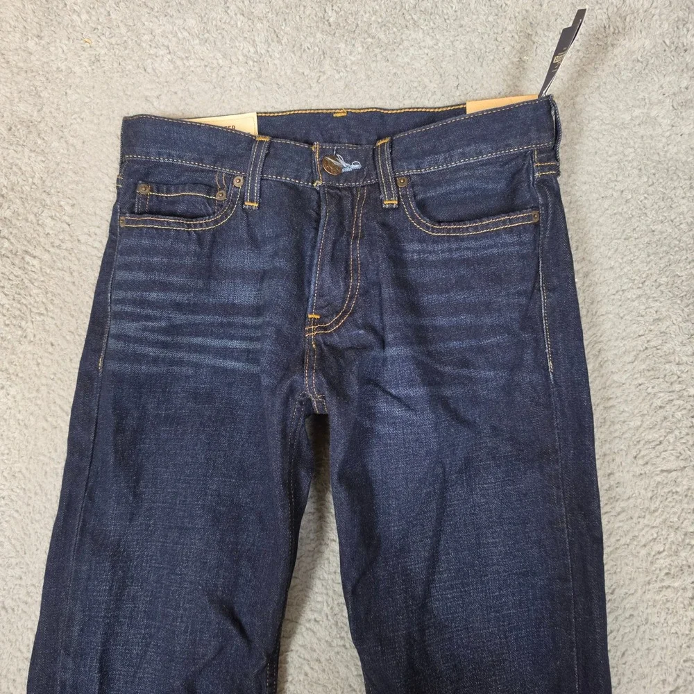 Hollister Classic Straight Jeans Mens 28x30 Indigo Blue NWT 100% Cotton 331-380